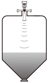 水箱雷達液位計錐形罐安裝示意圖
